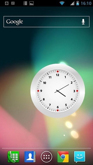 Simple White Clock Widget截图1