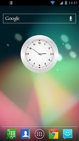 Simple White Clock Widget截图2