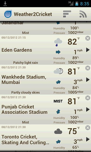 Weather2Cricket截图1