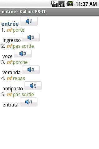 迷你柯林斯字典:法语意大利语截图4