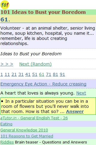 101 Boredom Buster Ideas截图1