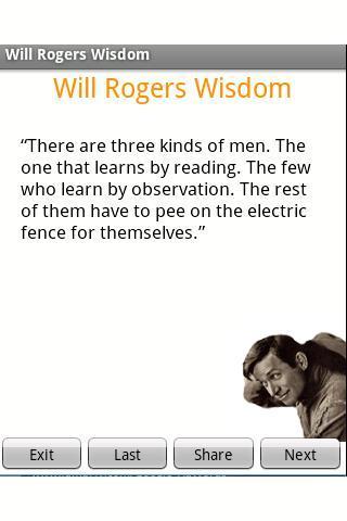 Will Rogers Wisdom截图2