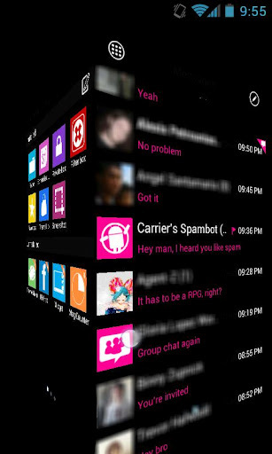 GOSMS WP7的粉红主题免费截图3