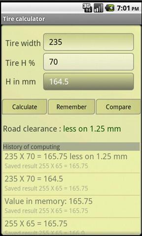 轮胎大小计算器截图1