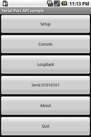 Serial Port API Sample截图2