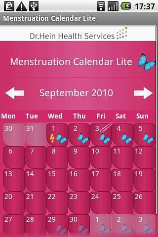 Menstruation Calendar Lite截图1