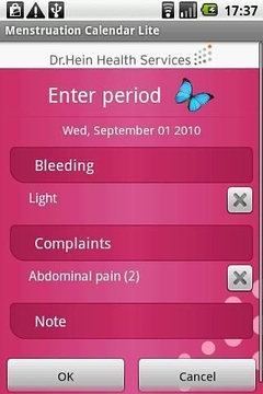 Menstruation Calendar Lite截图