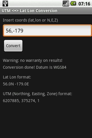UTM to Lat Lon Conversion截图2