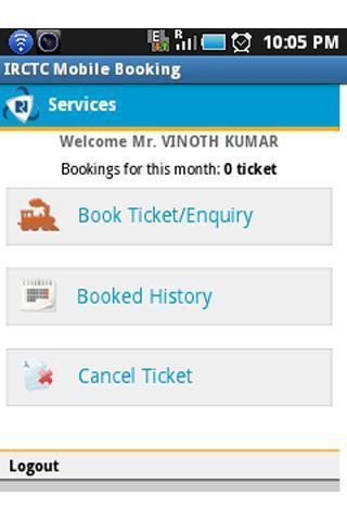 IRCTC Easy Mobile Booking截图3