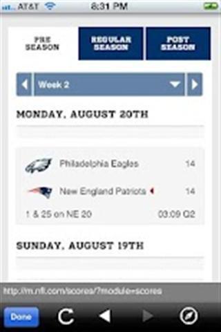 2012 NFL Schedule截图5