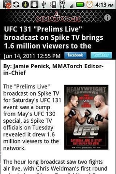 MMA Torch: Live MMA News!截图