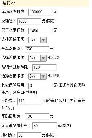 购车计算器截图1