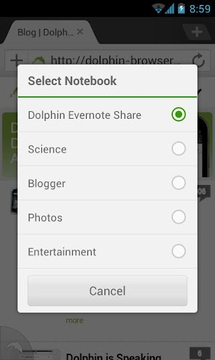 Dolphin: Evernote Add-on截图