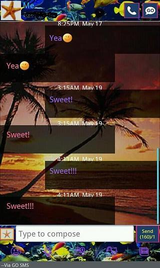 GO SMS THEME/tropicalbeach截图2