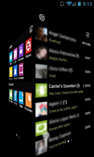 GOSMS WP7的绿色主题免费截图5