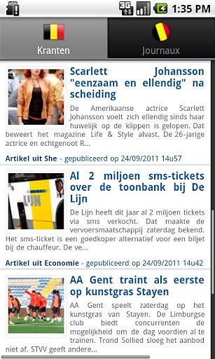 Kranten BE (Belgi&euml; nieuws)截图1