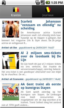Kranten BE (Belgi&euml; nieuws)截图