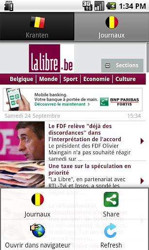 Kranten BE (Belgi&euml; nieuws)截图2