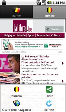 Kranten BE (Belgi&euml; nieuws)截图