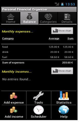 Personal Financial Organizer截图7