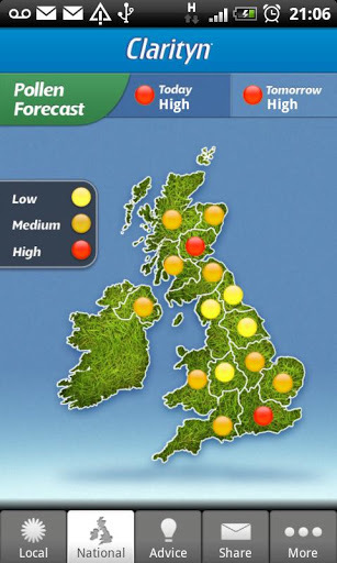 Pollen Forecast UK截图2