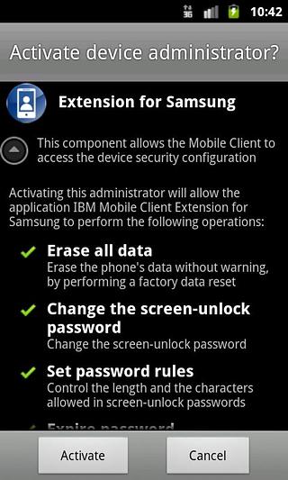 IBM Mobile Client for Samsung截图1