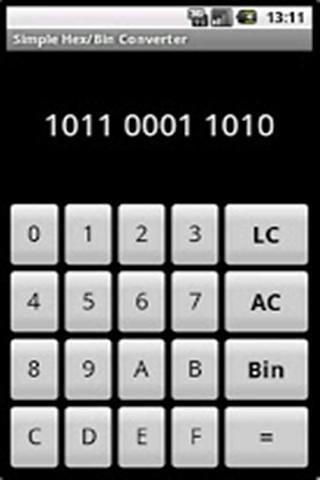 Simple Hex/Bin Converter截图1