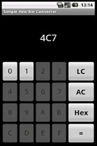 Simple Hex/Bin Converter截图2