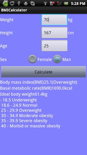 BMI_BMR计算器截图3