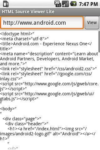 HTML Source Viewer Lite截图1