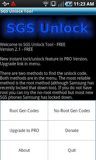 三星Galaxy S的解锁工具截图2