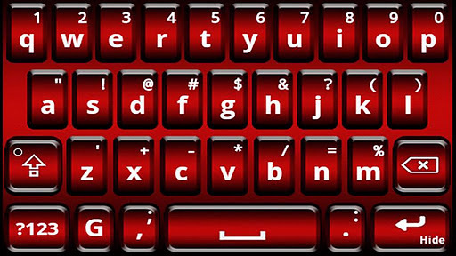 SlideIT Keyboard Red Ruby Skin截图3