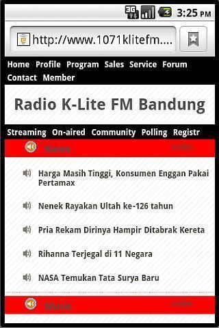 KLite 1071 FM Bandung截图1