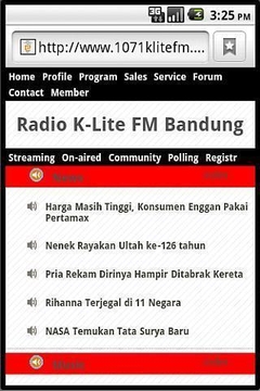 KLite 1071 FM Bandung截图