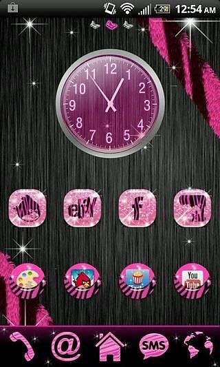 PINK ZEBRA THEME FOR LAUNCHER截图2