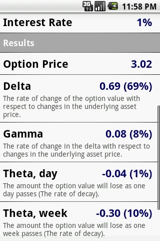 Options Calculator截图1