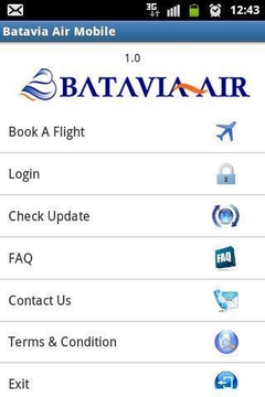 巴达维亚航空移动预约 Batavia Air Mobile Reservation截图