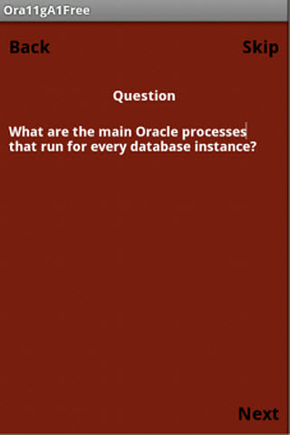 Oracle 11g OCA Free Quiz App截图1