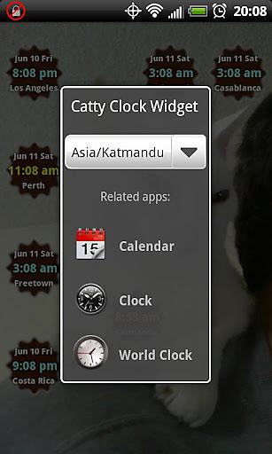 Catty Clock Widget截图2