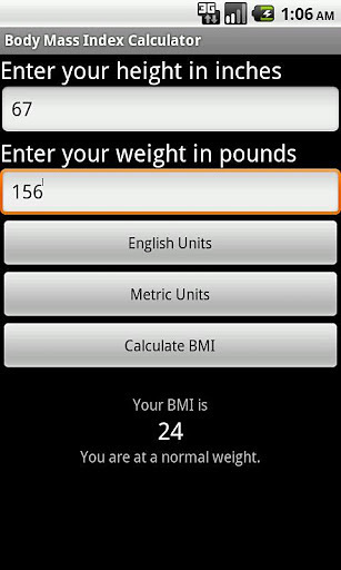 SapphApps BMI Calculator截图1