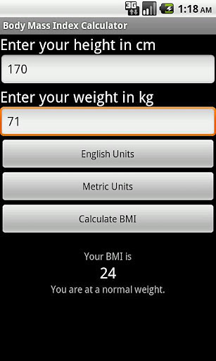 SapphApps BMI Calculator截图3