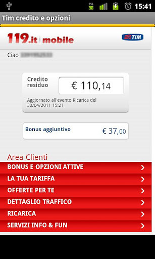 Tim credito e servizi截图1