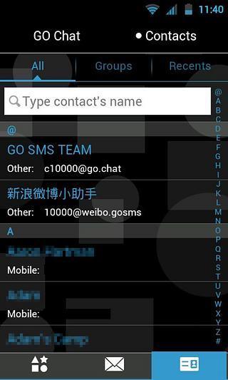 GO SMS THEME - Red Blue Shapes截图1