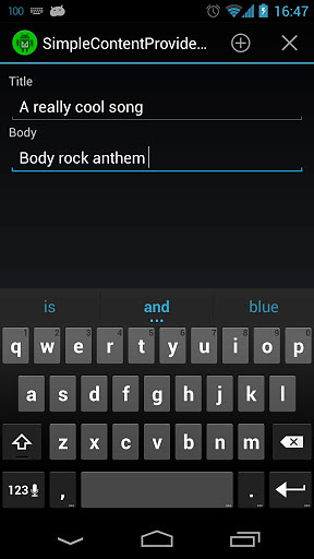 SimpleContentProvider Example截图4