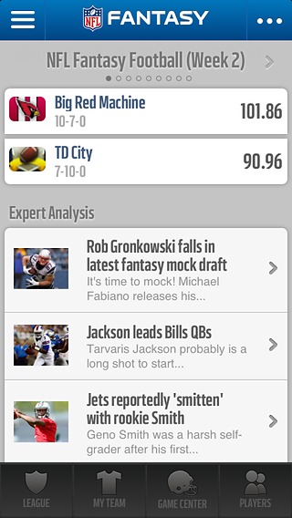 NFL.com Fantasy Football 2013截图3
