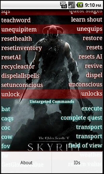 Skyrim console commands截图