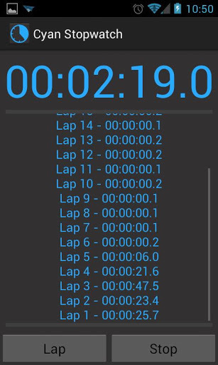 Cyan Stopwatch截图3