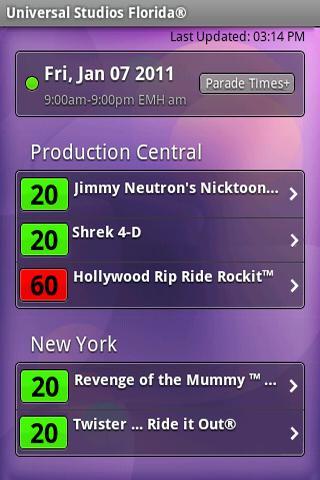 Universal Studios Wait Times截图1