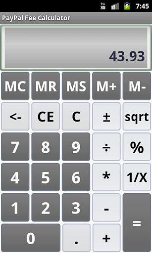 PayPal Fee Calculator截图