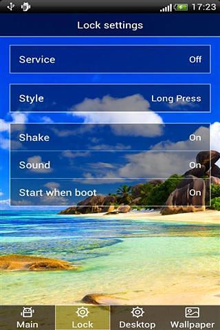 Blue White Coast Screen Lock截图1